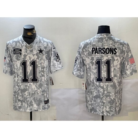 Mens Youths Kids Womens 11 Micah Parsons F.U.S.E. Salute to Service Stitched Jer